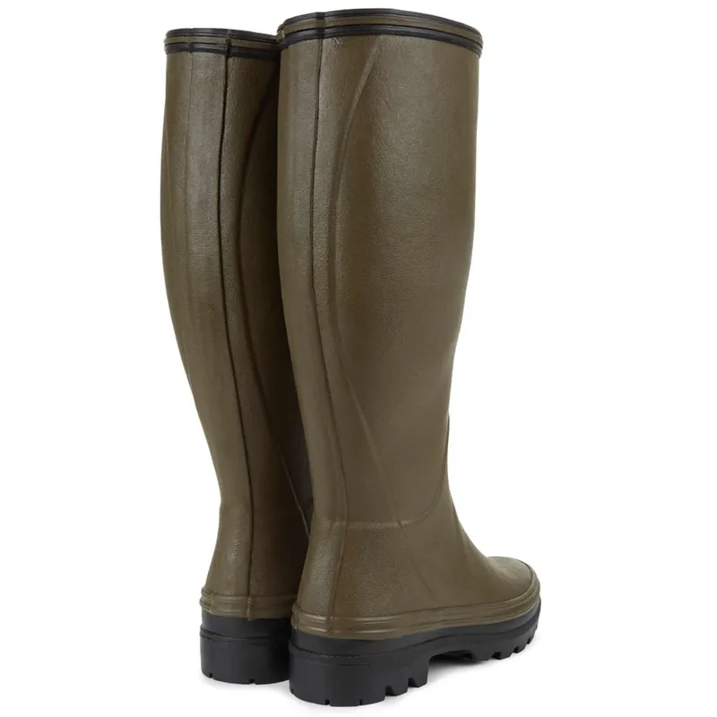 Le Chameau Giverny Jersey Lined Wellington in Green-2